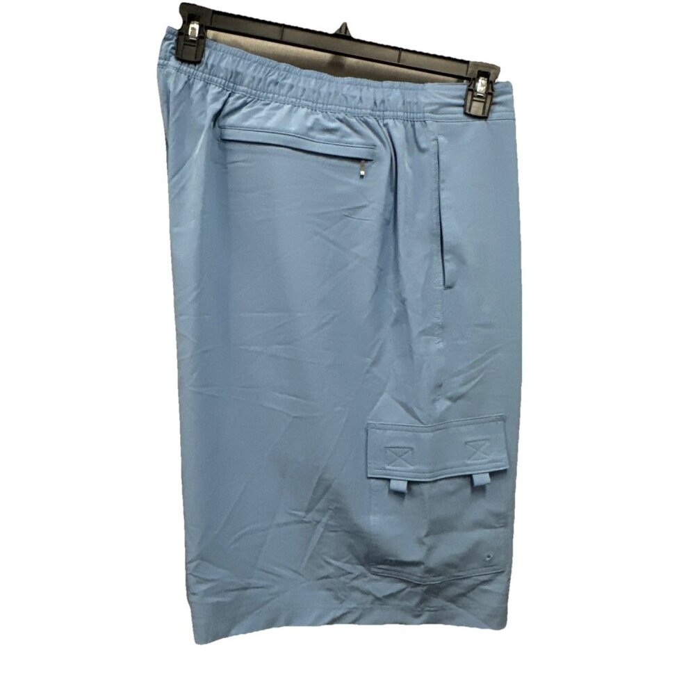 Caribbean Big & Tall 3XLT Cargo Swim Trunks Mens Lined Indigo Blue Shorts 11"